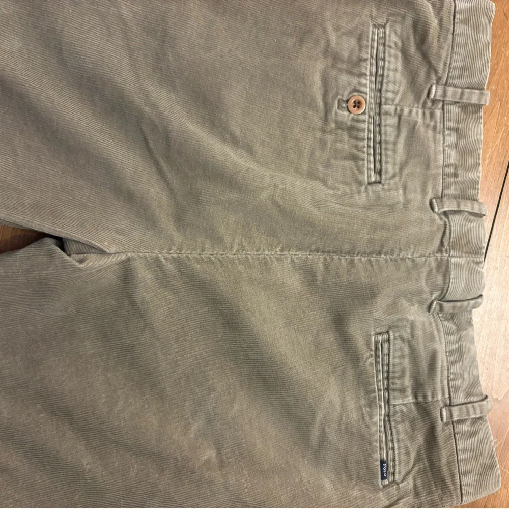 Men's Polo 34-34 flat front Corduroy Pants in Taupe